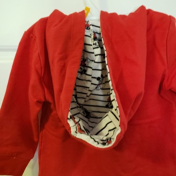 Disney Baby Embroidered Mickey Mouse Zipper Sweatshirt Hoodie - Size: 12M - Picture 6 of 11